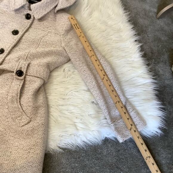 Liz Claiborne Outfitters Light Cream White Size Large L Heavy Button Coat Winter - Picture 14 of 16